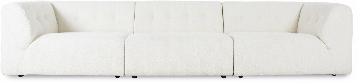 Module d'angle droit 2 places en bouclé crème Vint - Hkliving - The Cool Republic