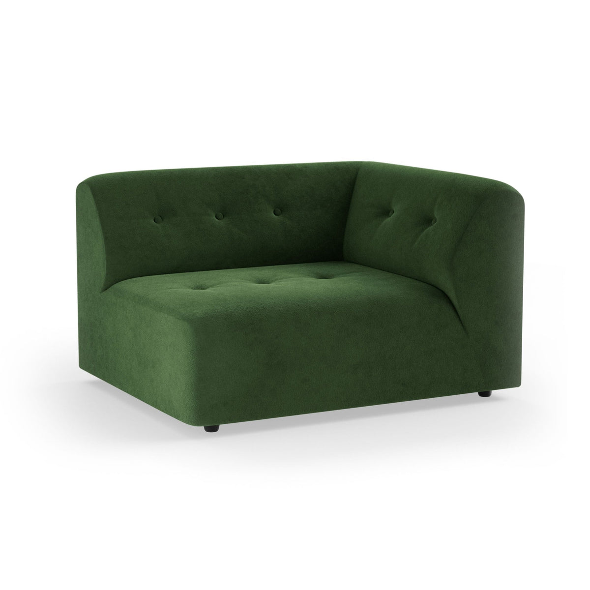 Module d'angle droit 2 places en velours vert Vint - Hkliving - The Cool Republic