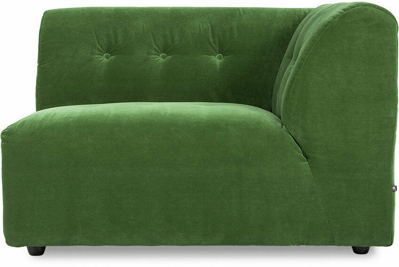 Module d'angle droit 2 places en velours vert Vint - Hkliving - The Cool Republic