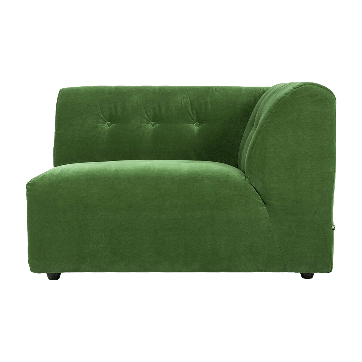 Module d'angle droit 2 places en velours vert Vint - Hkliving - The Cool Republic