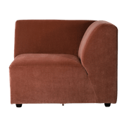 Module d'angle droit en velours brique Jax - Hkliving - The Cool Republic