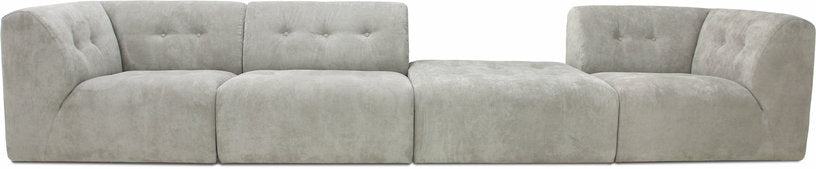 Module d'angle droit en velours côtelé gris Vint - Hkliving - The Cool Republic