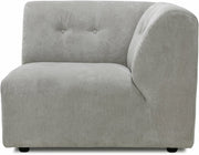 Module d'angle droit en velours côtelé gris Vint - Hkliving - The Cool Republic