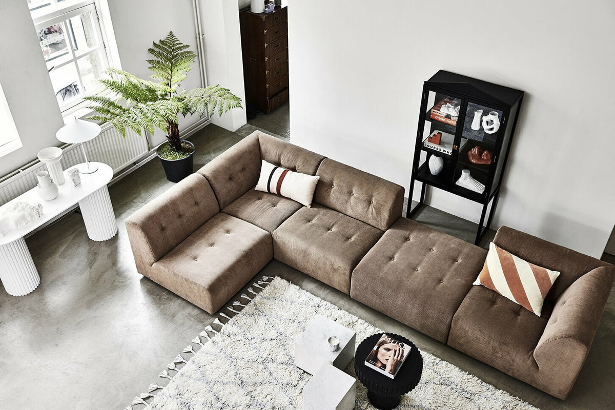 Module d'angle droit en velours côtelé marron Vint - Hkliving - The Cool Republic