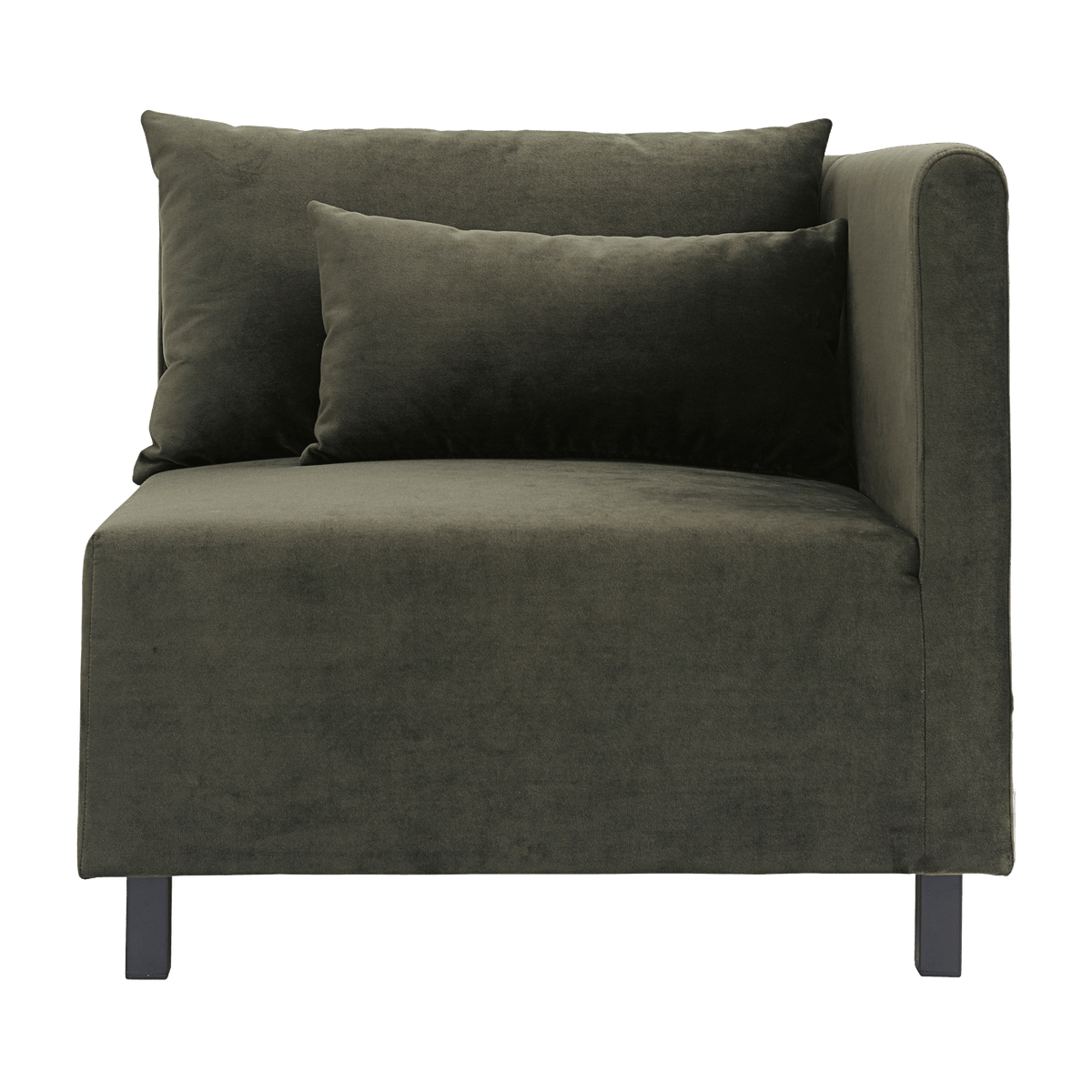 Module d'angle droit en velours Slow Green - House Doctor - The Cool Republic