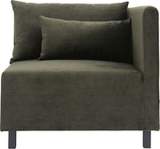 Module d'angle droit en velours Slow Green - House Doctor - The Cool Republic