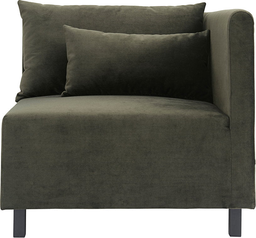 Module d'angle droit en velours Slow Green - House Doctor - The Cool Republic