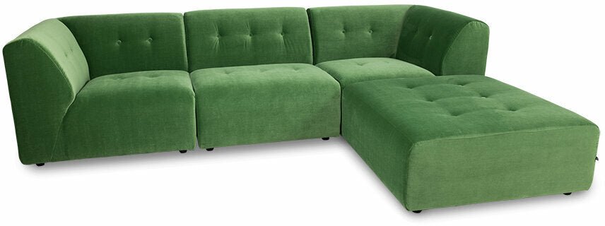 Module d'angle droit en velours vert Vint - Hkliving - The Cool Republic