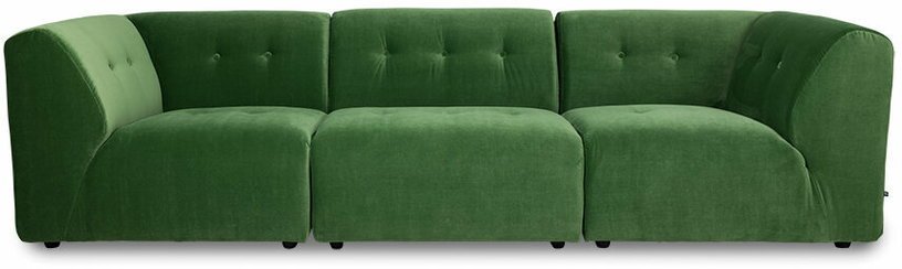 Module d'angle droit en velours vert Vint - Hkliving - The Cool Republic
