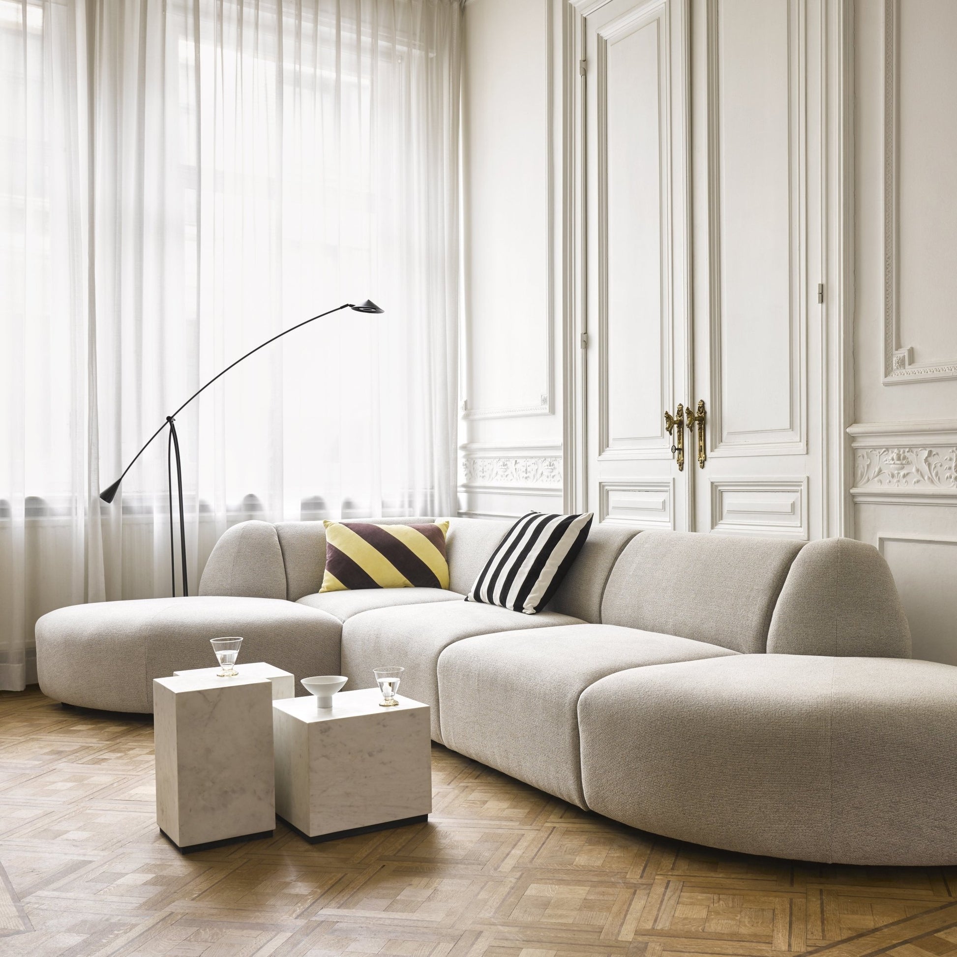 Module d'angle droit sneak gris clair Jax - Hkliving - The Cool Republic