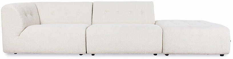 Module d'angle gauche 2 places en bouclé crème Vint - Hkliving - The Cool Republic