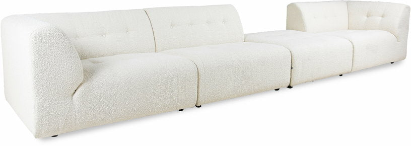 Module d'angle gauche 2 places en bouclé crème Vint - Hkliving - The Cool Republic