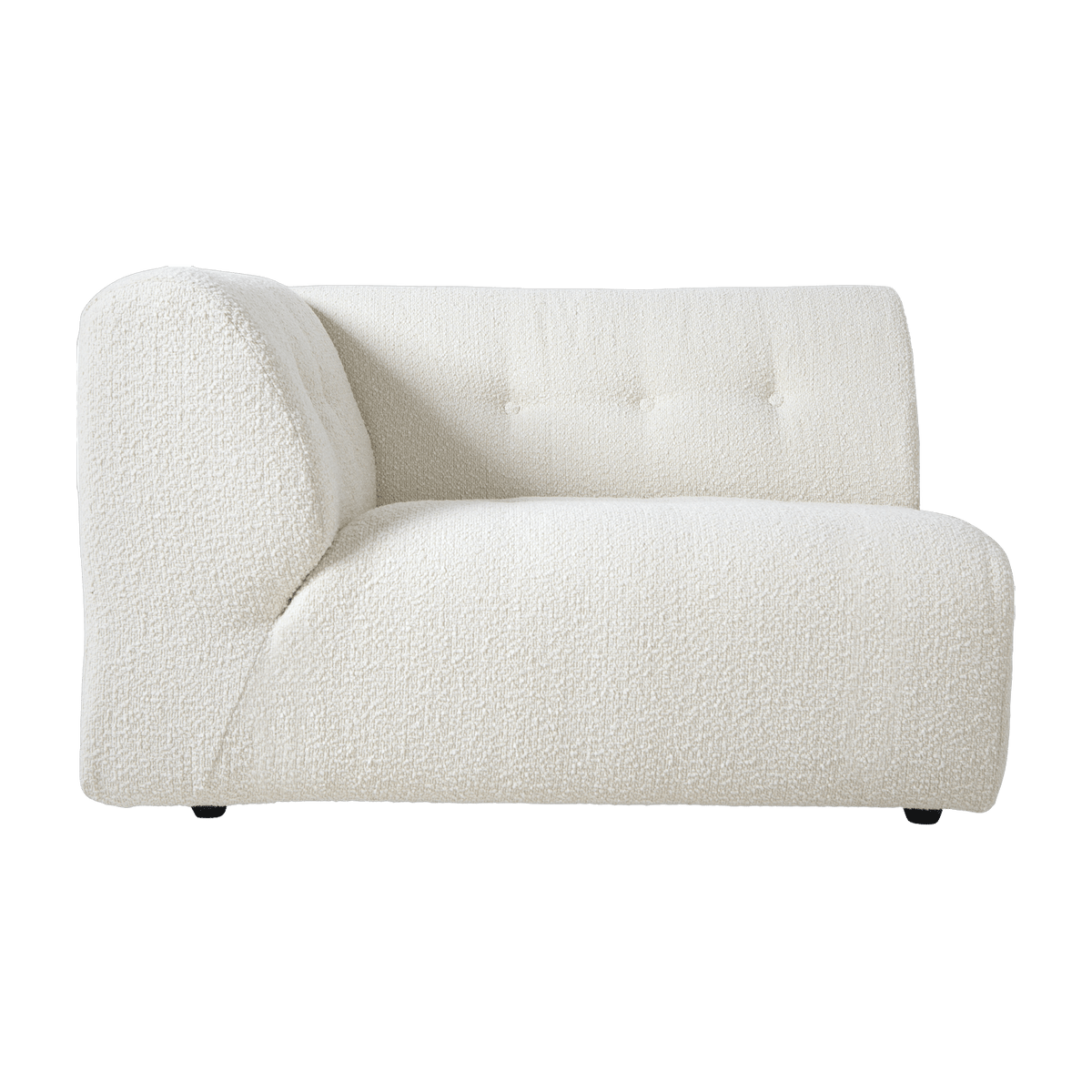 Module d'angle gauche 2 places en bouclé crème Vint - Hkliving - The Cool Republic