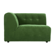 Module d'angle gauche 2 places en velours vert Vint - Hkliving - The Cool Republic