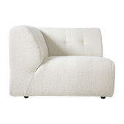 Module d'angle gauche en bouclé crème Vint - Hkliving - The Cool Republic