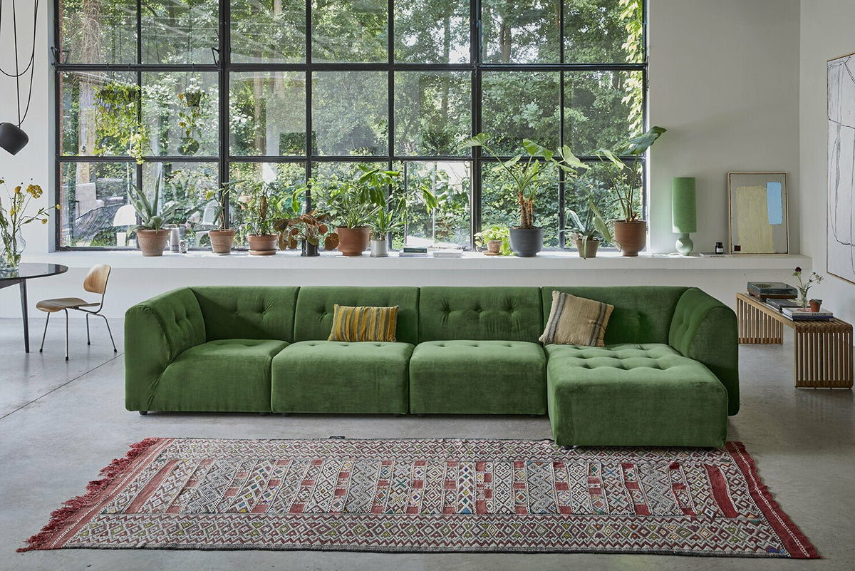 Module of angle left in green velvet Vint - Hkliving - The Cool Republic