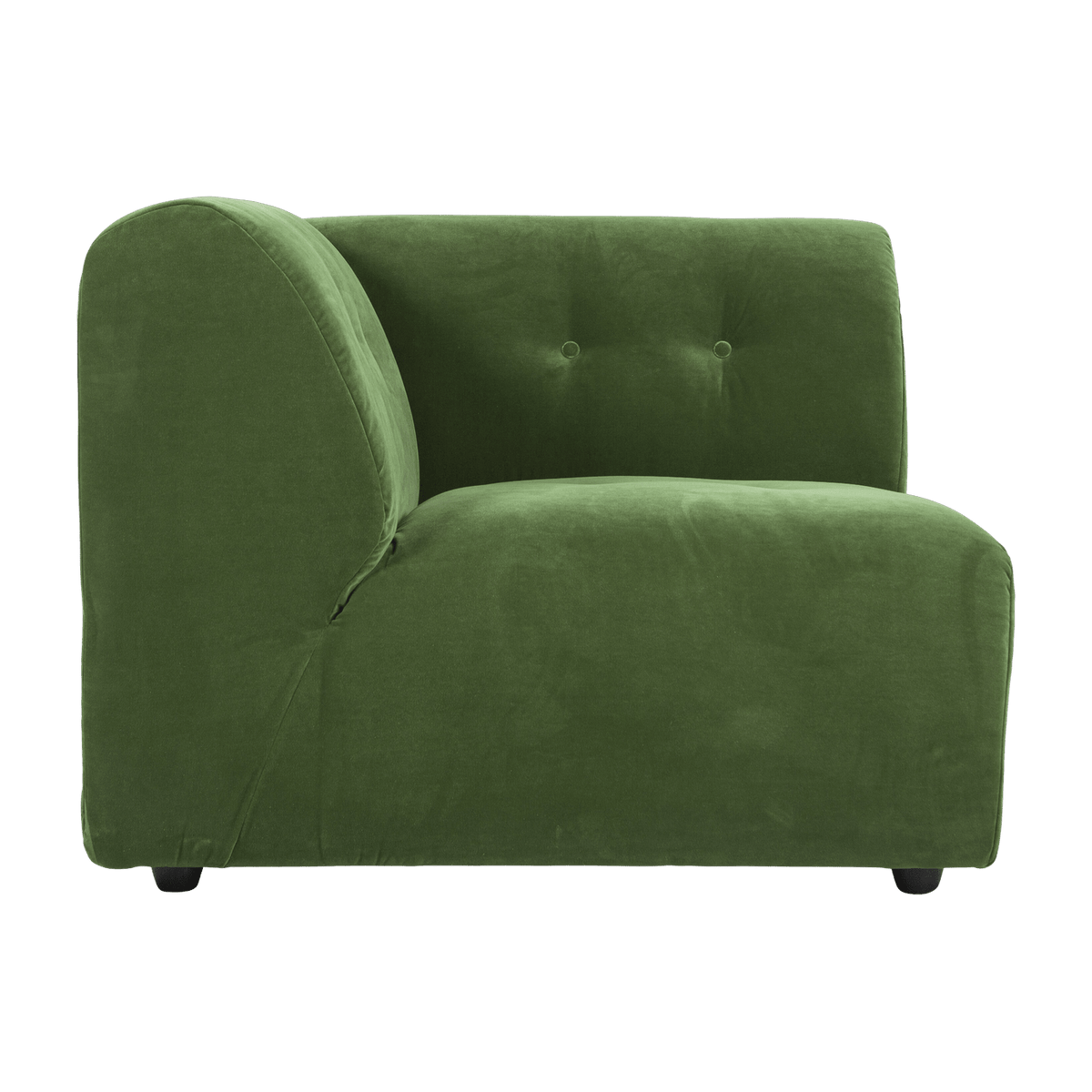 Module d'angle gauche en velours vert Vint - Hkliving - The Cool Republic