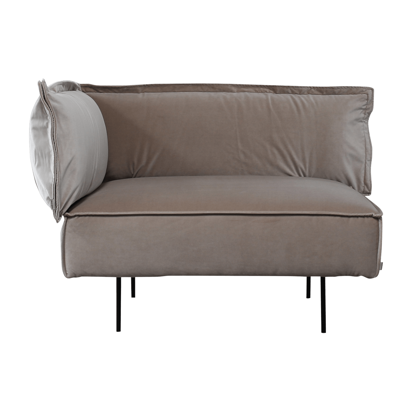 Module d'angle gauche lounge sable Velvet - HANDVÄRK - The Cool Republic