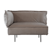 Module d'angle gauche lounge sable Velvet - HANDVÄRK - The Cool Republic