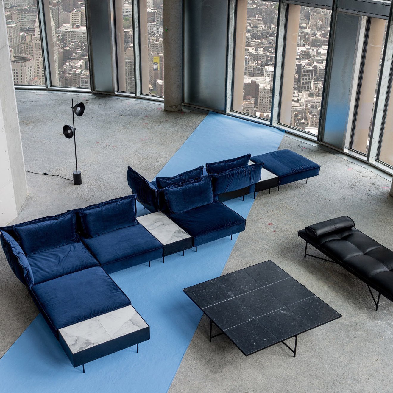 Module d'angle gauche lounge sable Velvet - HANDVÄRK - The Cool Republic