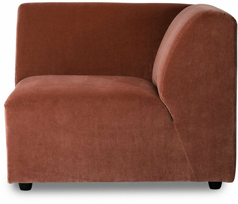 Module de fin angle droit en velours brique Jax - Hkliving - The Cool Republic