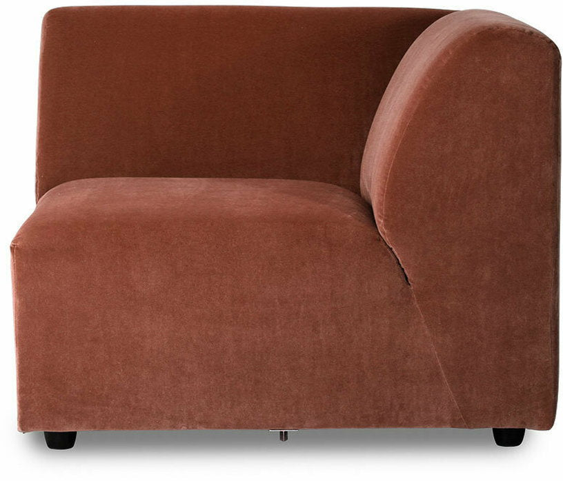 Module de fin angle droit en velours brique Jax - Hkliving - The Cool Republic