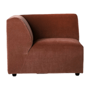 Module de fin angle gauche en velours brique Jax - Hkliving - The Cool Republic