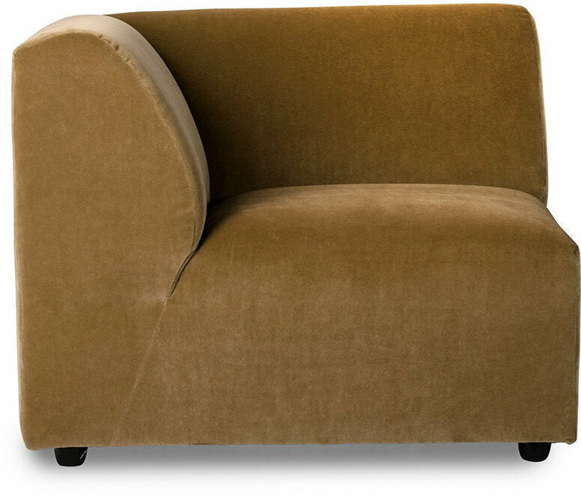 Module de fin angle gauche en velours brique Jax - Hkliving - The Cool Republic
