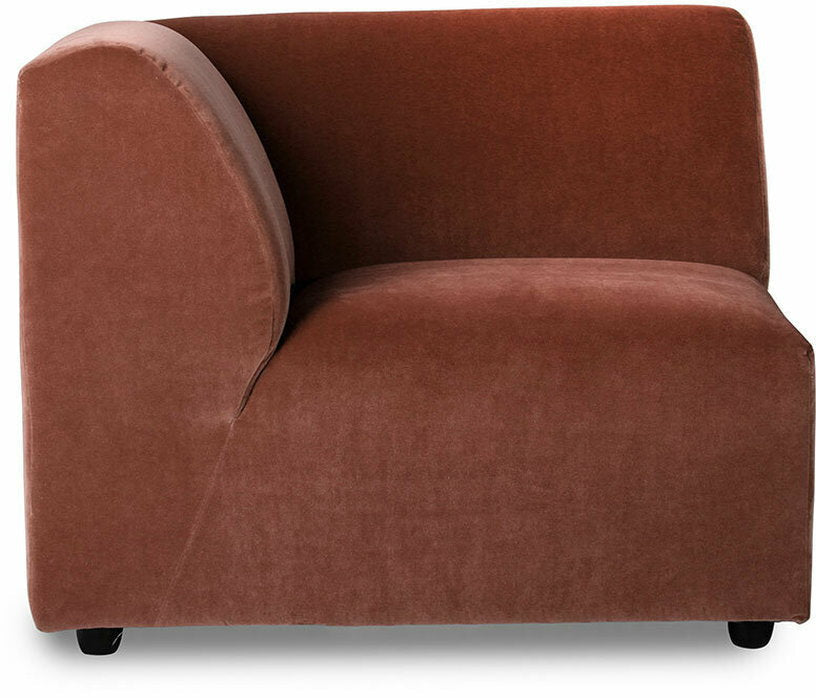 Module de fin angle gauche en velours brique Jax - Hkliving - The Cool Republic