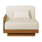Armrest module in Iroko with cream coating Georges - Gabrielle Paris - The Cool Republic