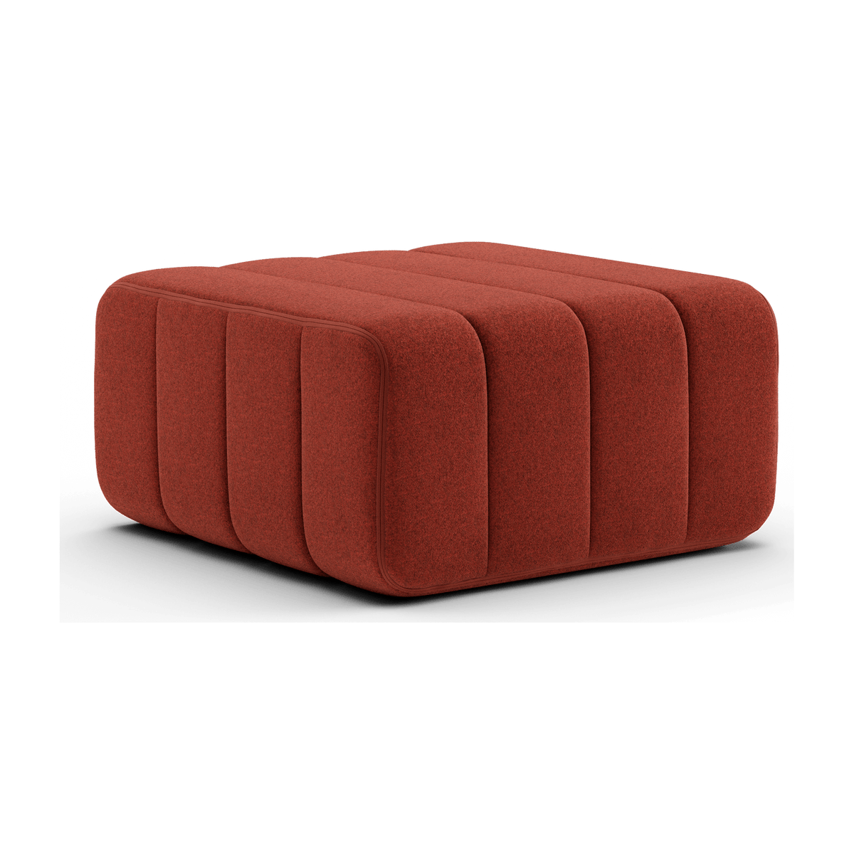 Module en tissu Dama en laine recyclée rouge 68x68x34cm Curt - Ambivalenz - The Cool Republic