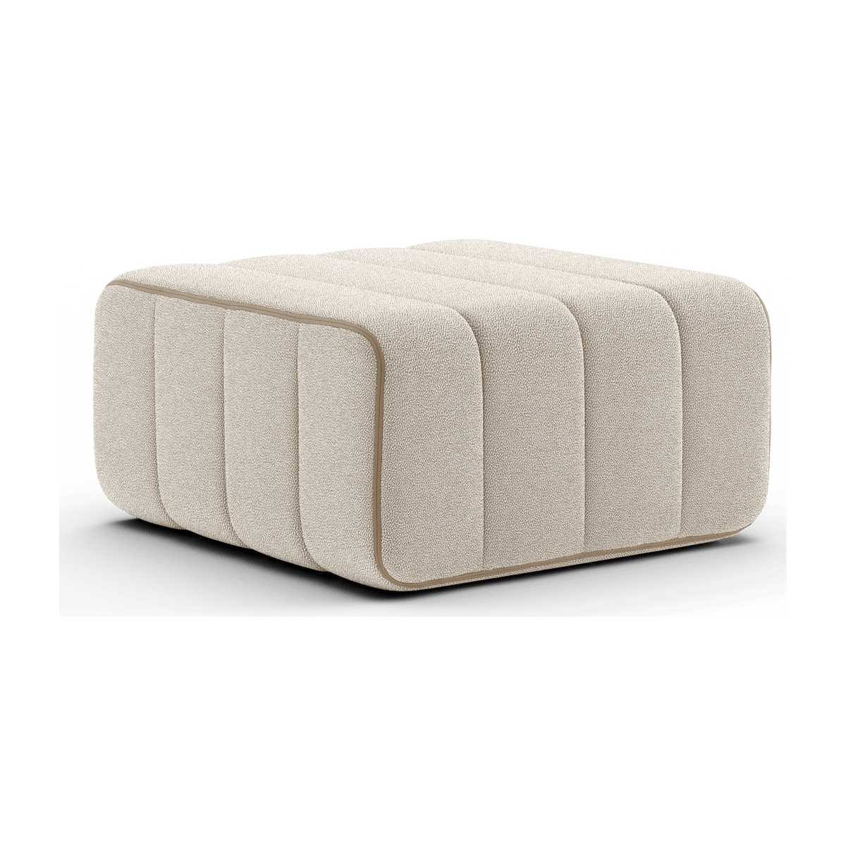 Module en tissu Sera en laine beige 68x68x34cm Curt - Ambivalenz - The Cool Republic