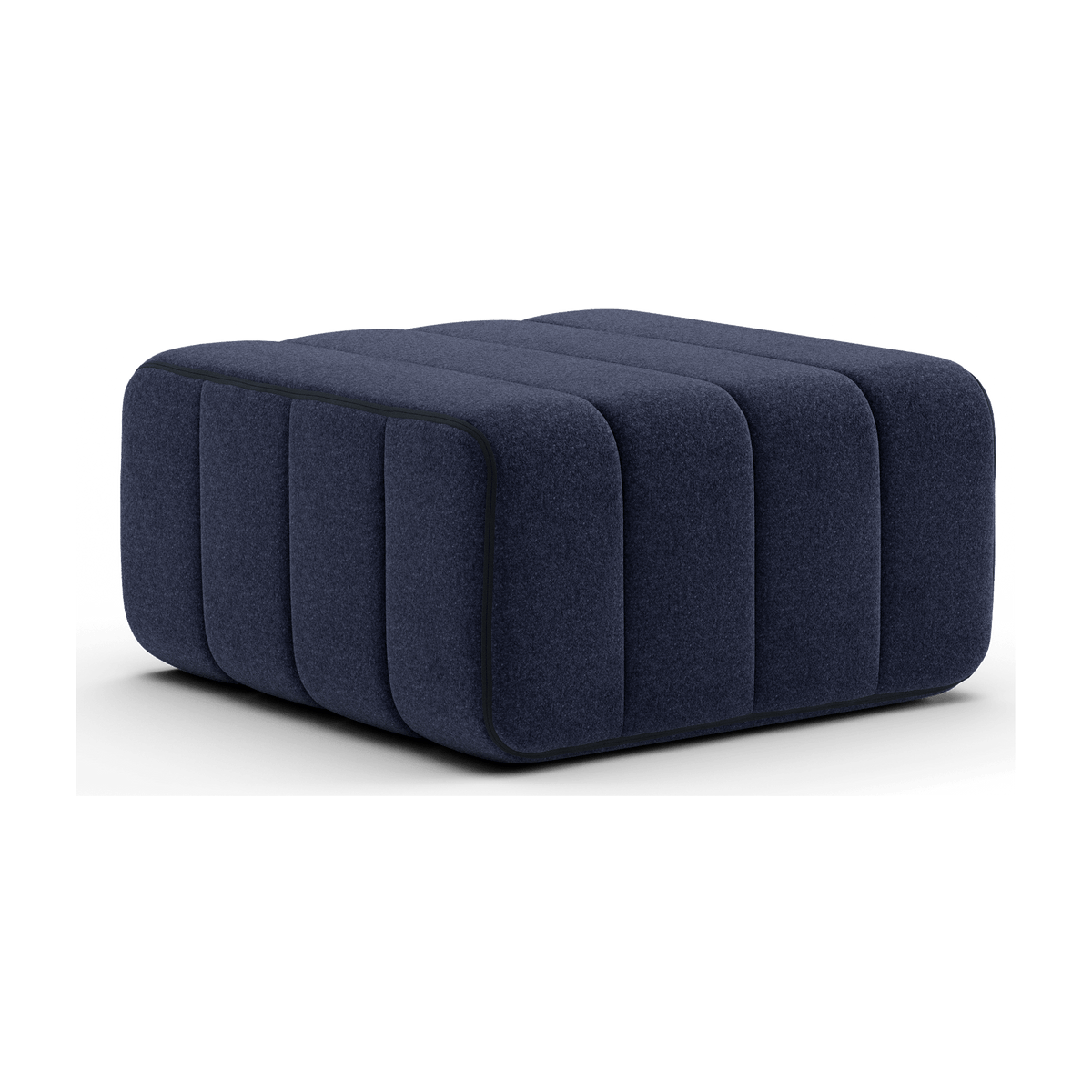 Module en tissu velours Barcelone bleu nuit 68x68x34cm Curt - Ambivalenz - The Cool Republic
