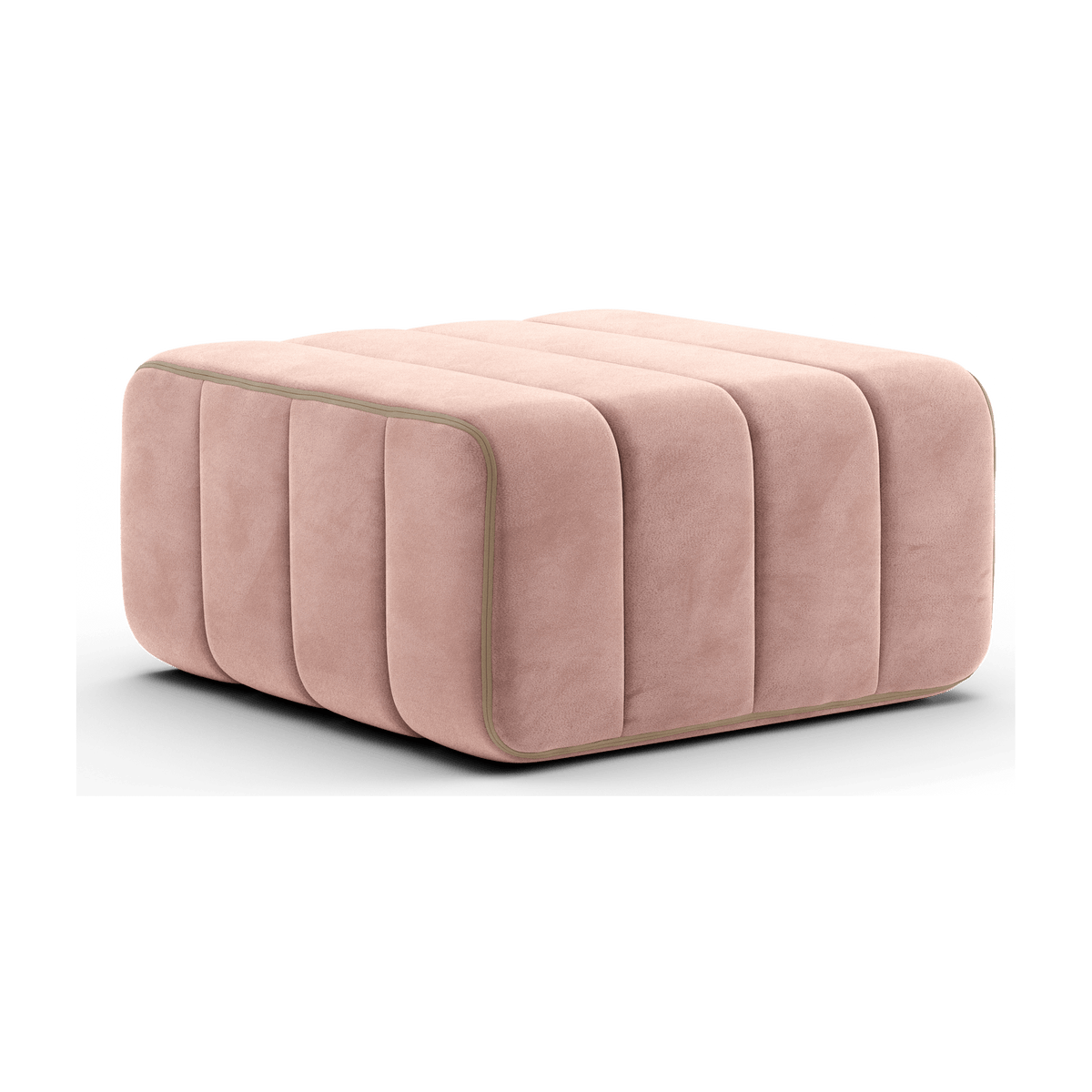 Module en tissu velours Barcelone rose 68x68x34cm Curt - Ambivalenz - The Cool Republic
