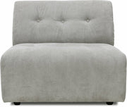 Module milieu 1 place en velours côtelé gris Vint - Hkliving - The Cool Republic