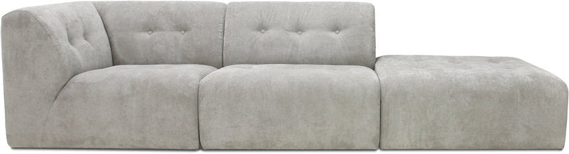 Module milieu 1 place en velours côtelé gris Vint - Hkliving - The Cool Republic