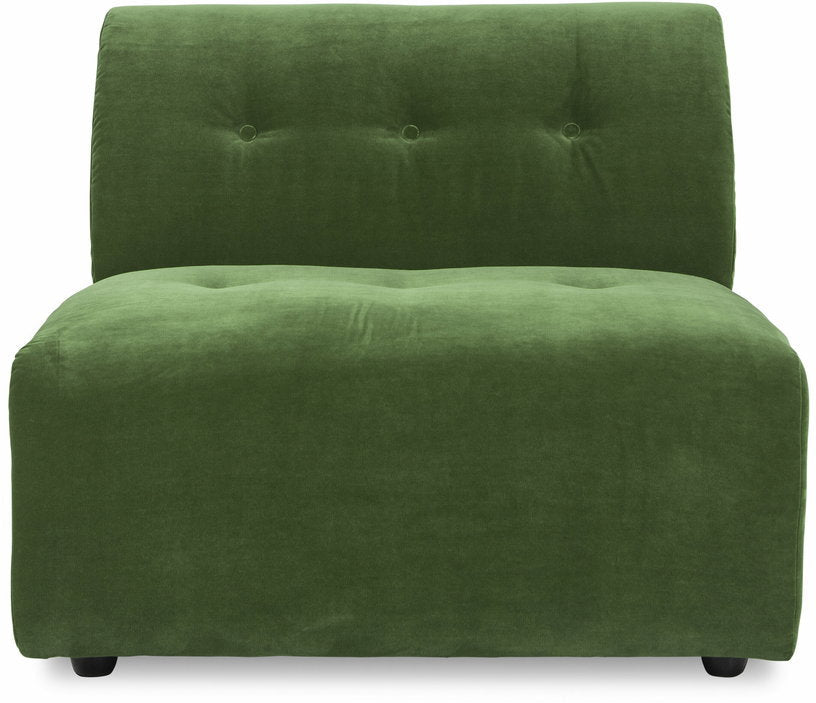 Module milieu 1 place en velours vert Vint - Hkliving - The Cool Republic
