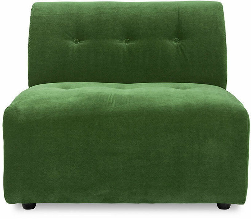 Module milieu 1 place en velours vert Vint - Hkliving - The Cool Republic