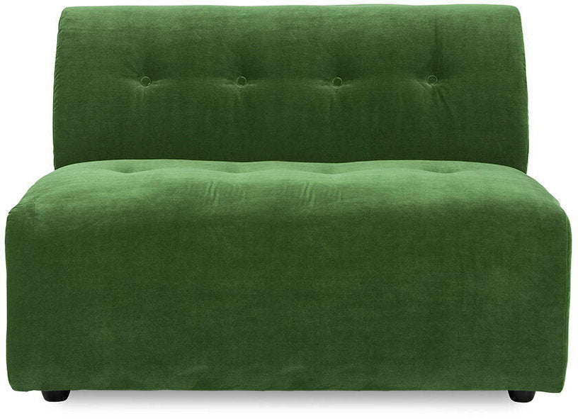 Module milieu 2 place en velours vert Vint - Hkliving - The Cool Republic