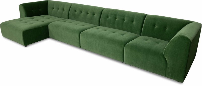 Module milieu 2 place en velours vert Vint - Hkliving - The Cool Republic