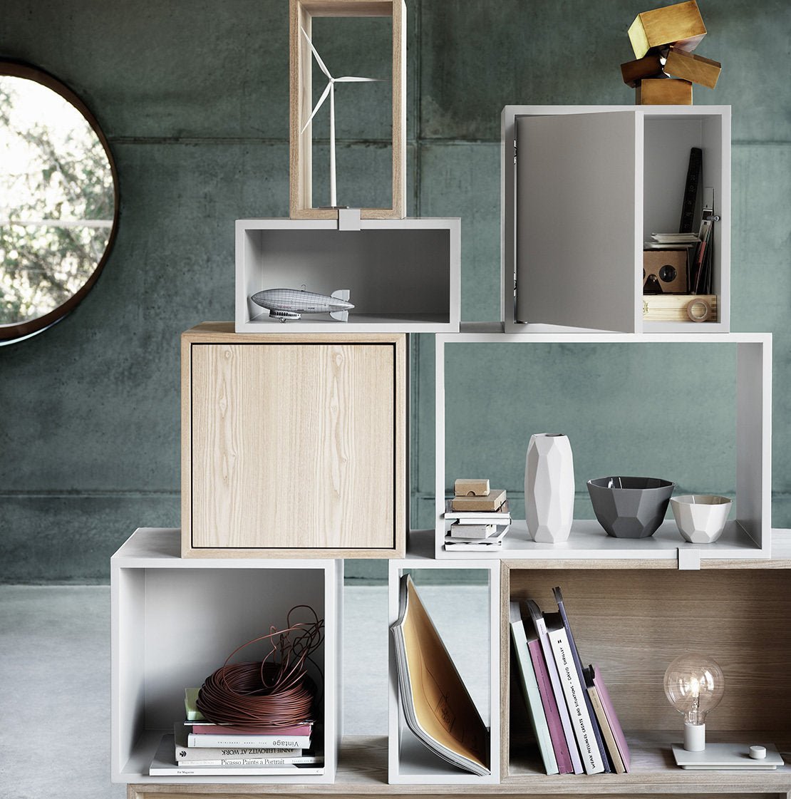 Module ouvert S pour étagère Stacked Blanc - Muuto - The Cool Republic