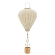 Montgolfière en tissu jaune et panier en acacia 35 x 85 cm Pomp - Bloomingville mini - The Cool Republic