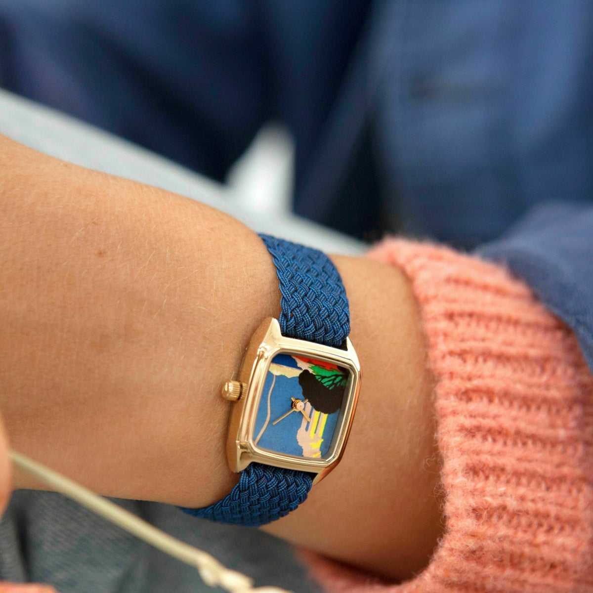 Montre en perlon cobalt 23 mm Olympe - Laps - The Cool Republic