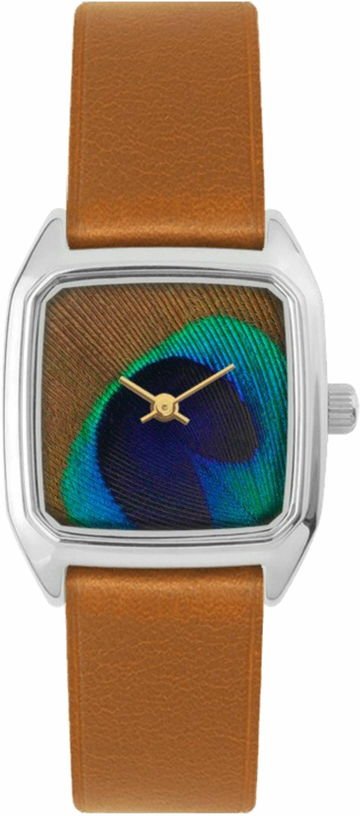 Montre marron paon et cadre argenté Prima - Laps - The Cool Republic