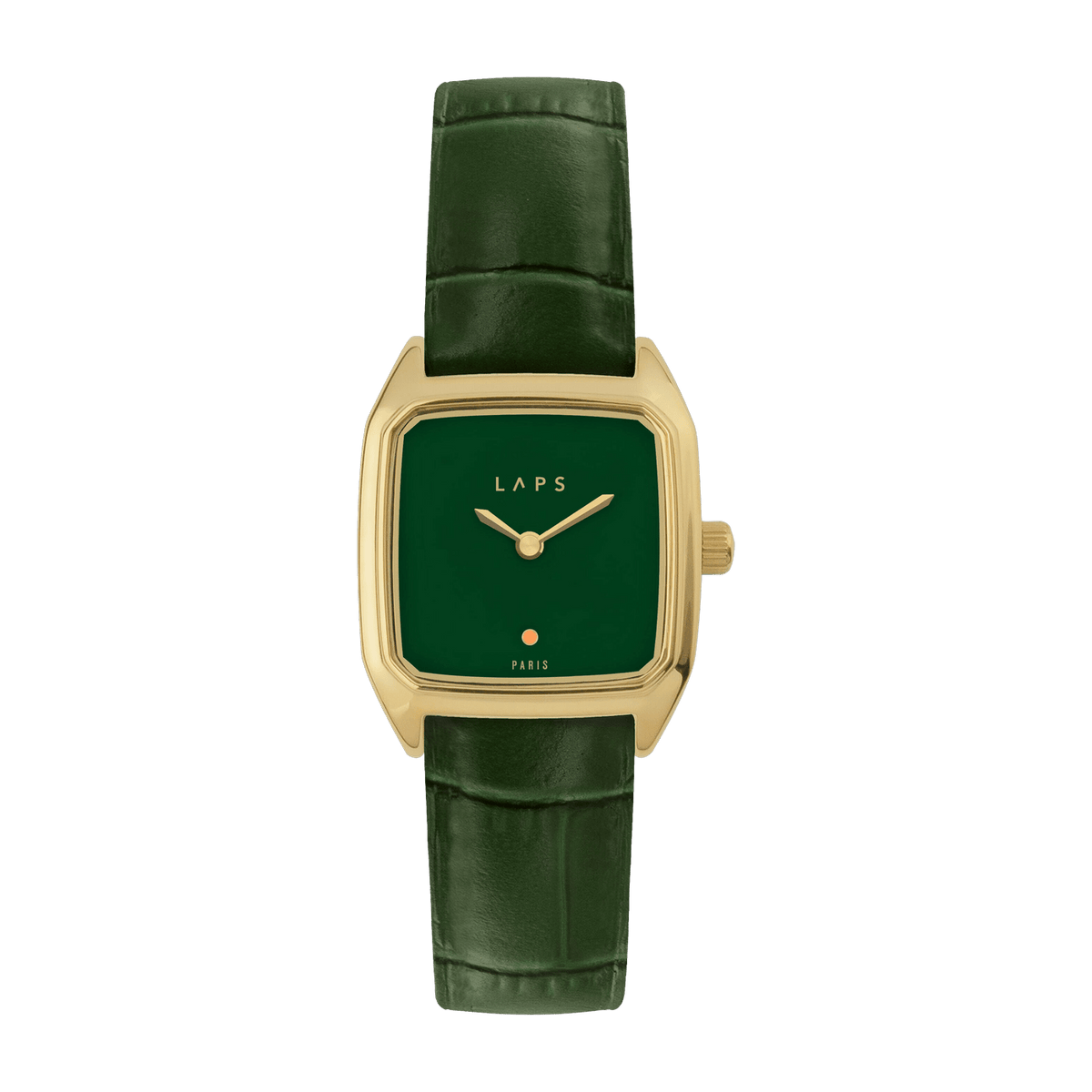 Montre verte en cuir et cadran doré Prima Oria - Laps - The Cool Republic