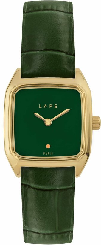 Montre verte en cuir et cadran doré Prima Oria - Laps - The Cool Republic