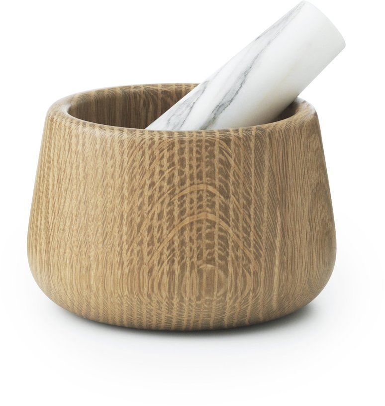Mortier et pilon en chêne et marbre blanc Craft blanc - Normann Copenhagen - The Cool Republic