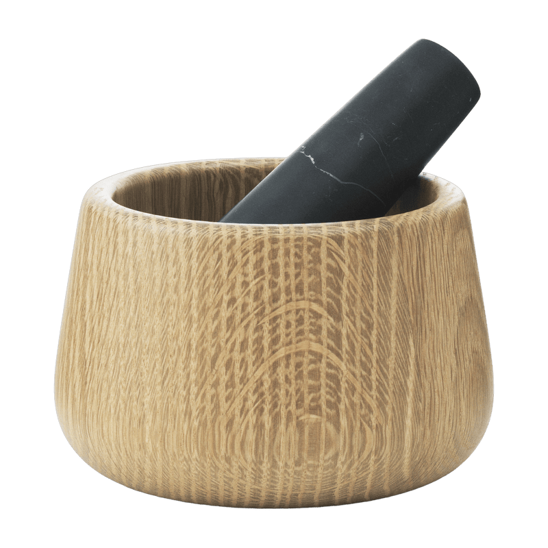 Mortier et pilon en chêne et marbre noir Craft noir - Normann Copenhagen - The Cool Republic