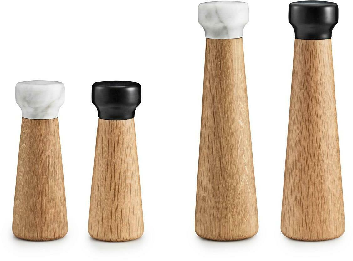 Moulin à poivre en chêne et marbre noir 18 cm Craft Oak/noir - Normann Copenhagen - The Cool Republic
