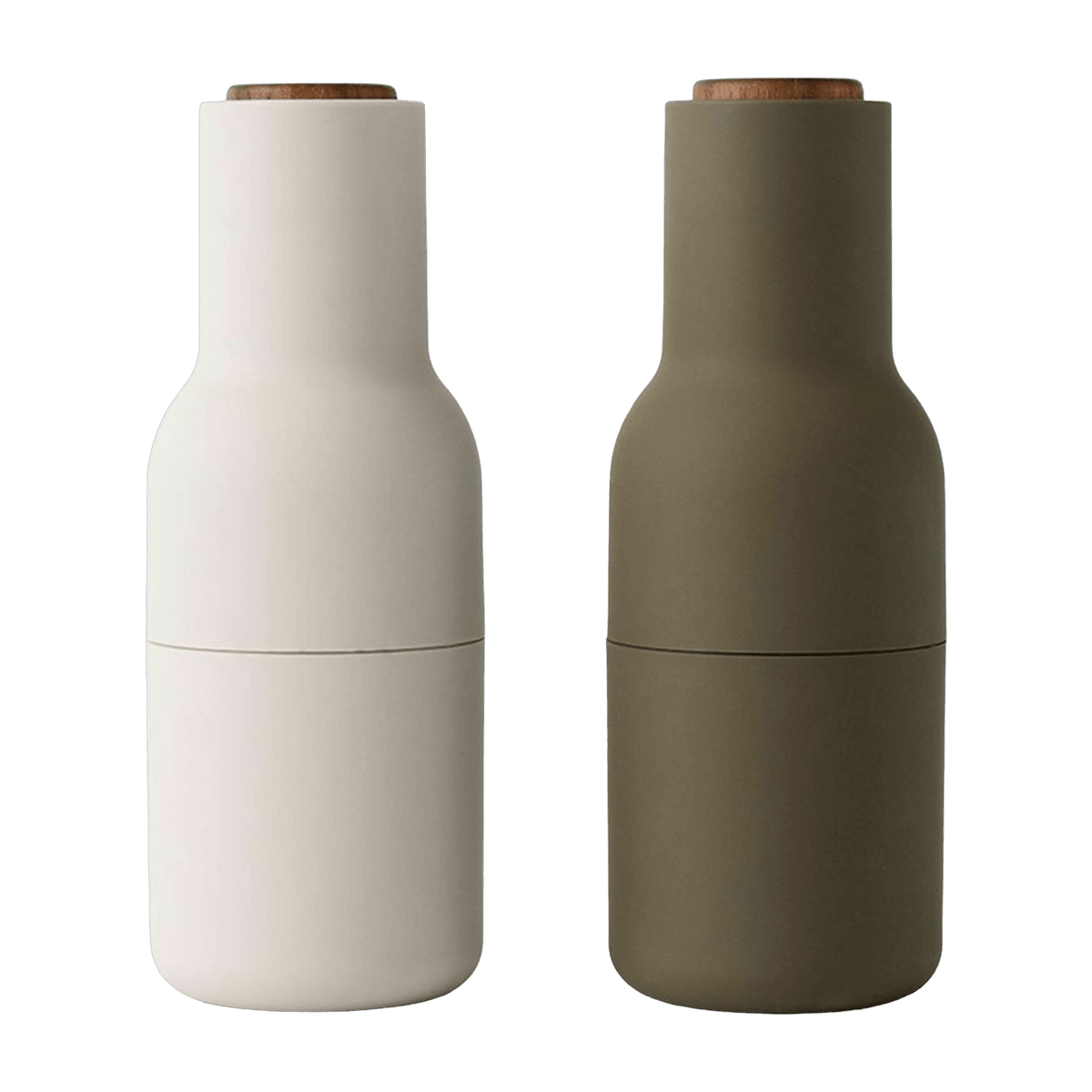 Moulin à sel et moulin à poivre kaki et beige Bottle - Audo - The Cool Republic